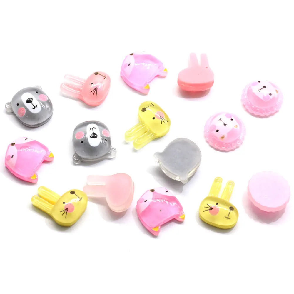 20 шт смешанные мультипликационный кролик в стиле кавай лисы с плоской задней