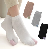 2pieces1pair two toe split pedicure socks soft sweat absorption breathable unisex foot care tools professional