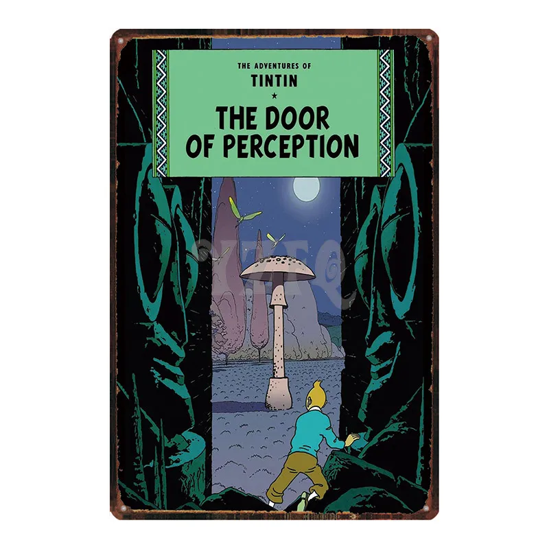 DU2996 Tintin мультфильм металлическая жестяная вывеска потертый шик стены Детская комната кофе магазин домашнего искусства ремесло Тики Бар Декор 30X20 см DU2993 - Цвет: DU2996