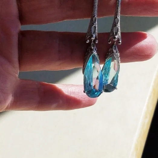 1pair Fine Jewelry Gifts Meteorite Stud Earrings Bride Wedding Engagement Dazzling Natural copper | Украшения и аксессуары