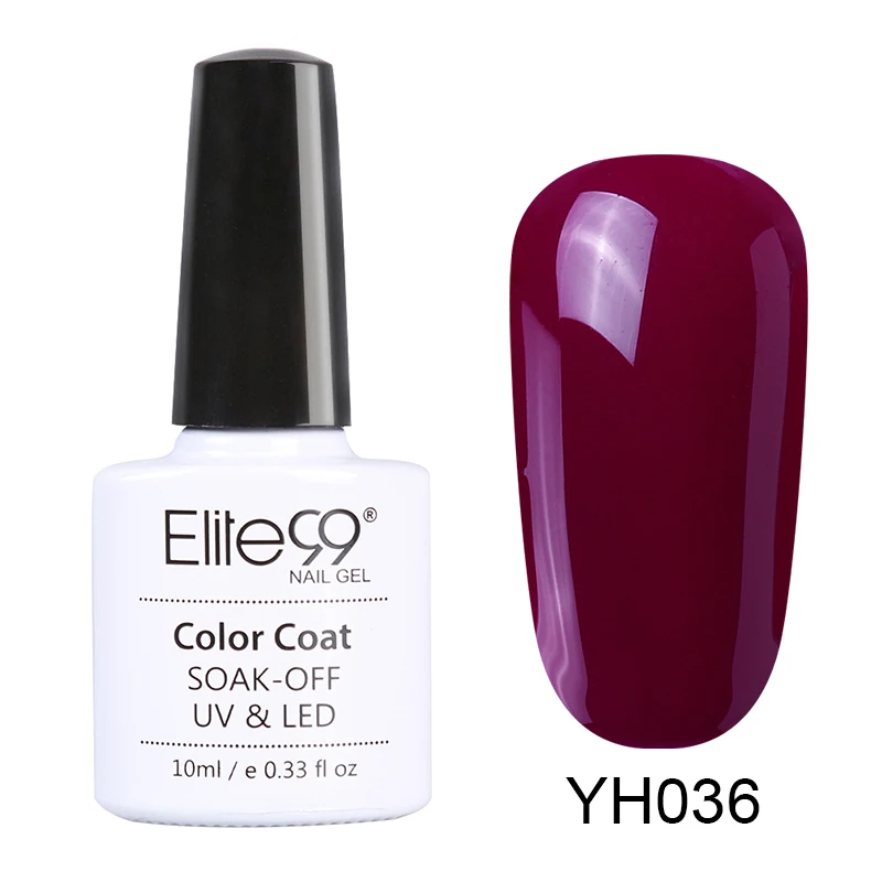 YH036 Elite99 10 мл розовый цвет УФ Гель-лак Полупостоянный праймер верхнее покрытие гель лак для ногтей, маникюр гель лак для ногтей - Цвет: YH036