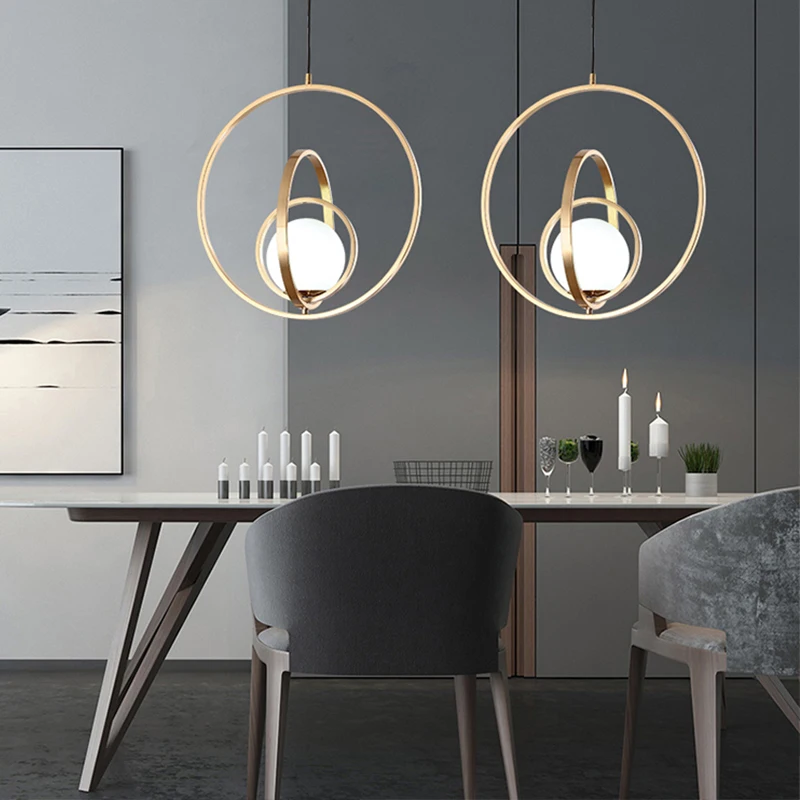 

Nordic Postmodern Led pendant Lights Globe Art lamps Bedside Glass Ball Hanging lamp Living Room Bedroom Indoor Home Lighting