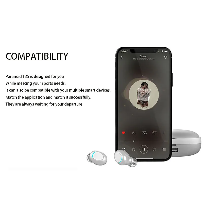 Vingtank IPX7 водонепроницаемые стерео Bluetooth наушники с сенсорным управлением