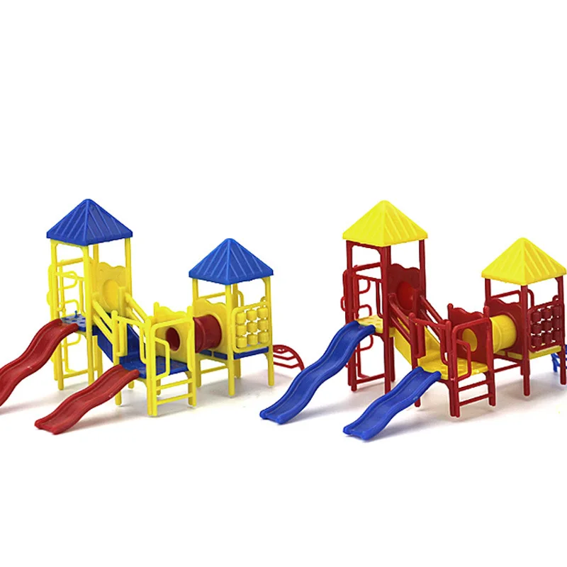 DIY HO N Scale 1:87 1:150 Children Playground Park with Slides Set For Architectural Building Models Scenery Layout