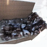 CX-D-49A Soft Wedding Decoration Carpet Area Rug Genuine Fox Fur blankets for beds Area Rugs Bedroom