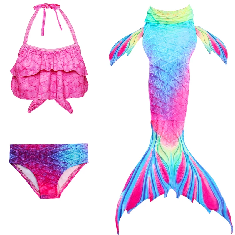 

New Arrival Mermaid Swimwear Baby Swimming Costume Cosplay Teenage Girls Kids Mermaid Swimsuit Halter Swimming Suit For Girls