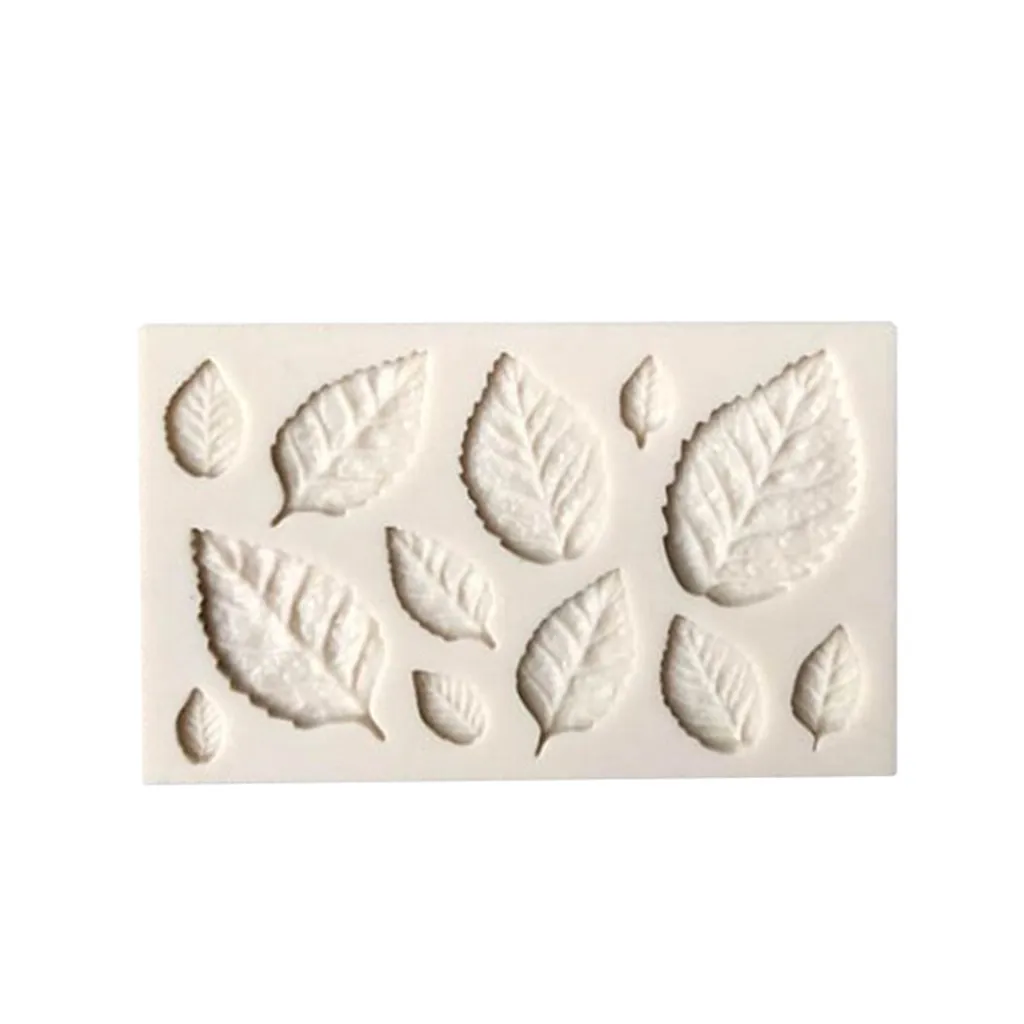 Роза Листья Embellisment силиконовые помадные формы торт Декор сахар кухонная
