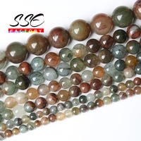natural stone colorful green jades beads round loose beads for jewelry making diy bracelets necklace accessories 6 8 10 12mm 15