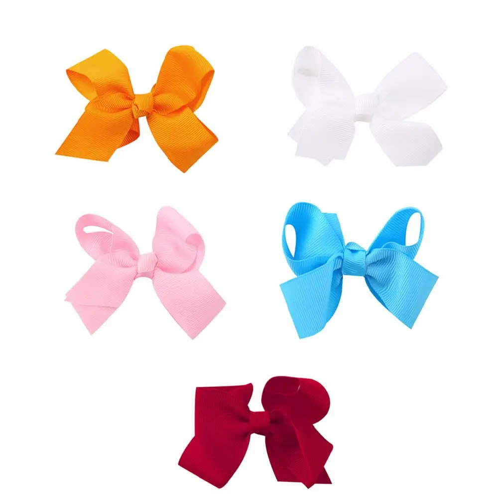Новинка хит продаж заколка для волос с бантом из ленты цветами банты девочек