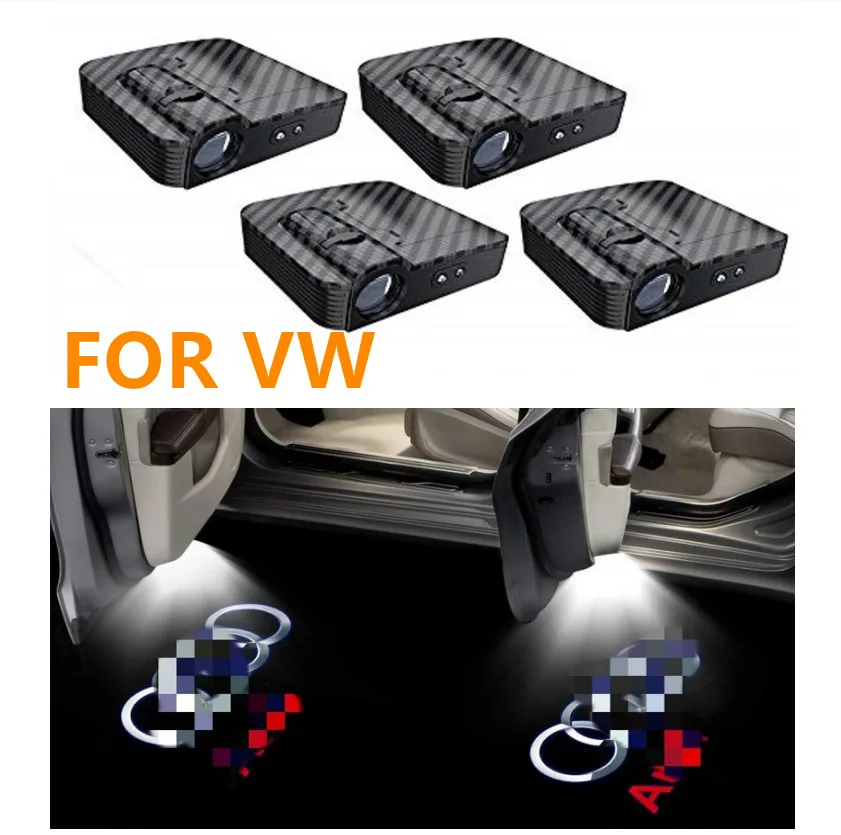 

Модернизированные автомобильные лампы для дверей, 2 шт., проектор для дверей автомобиля, проектор логотипа с наклейкой, дверной теневой свет...