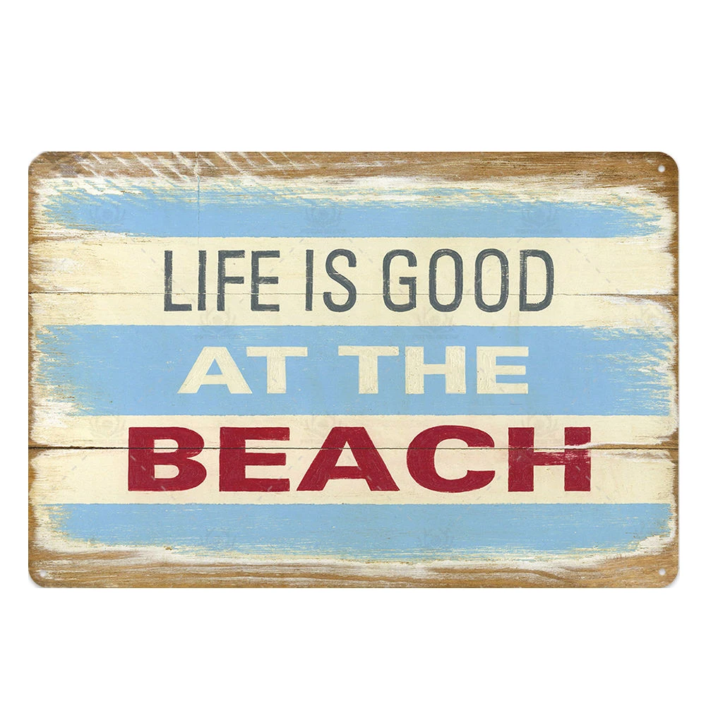Металлическая жестяная вывеска для пляжа винтажный домашний декор паба отеля