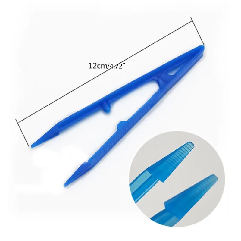 

Drop Ship 100 Pcs/pack Disposable Plastic Tweezers Dental Materials Dressings Disinfection Sterile Forceps