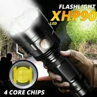 Супер яркий XHP90 USB Перезаряжаемый светодиодный фонарик, мощный фонарик, светильник онарь для охоты с батареей 18650 или 26650