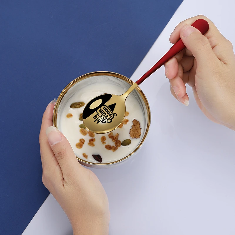 Кофейная ложка из нержавеющей стали индивидуальная надпись подарок для пар