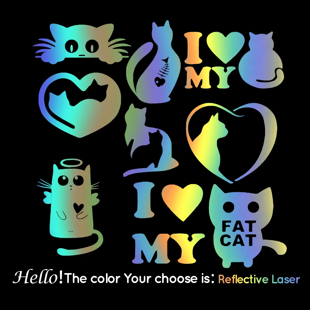 DS88 Красота наклейки Кошка для автомобиля Отражающая водонепроницаемая виниловая смешная наклейка Аксессуары для Mazda Cruze Peugeot.