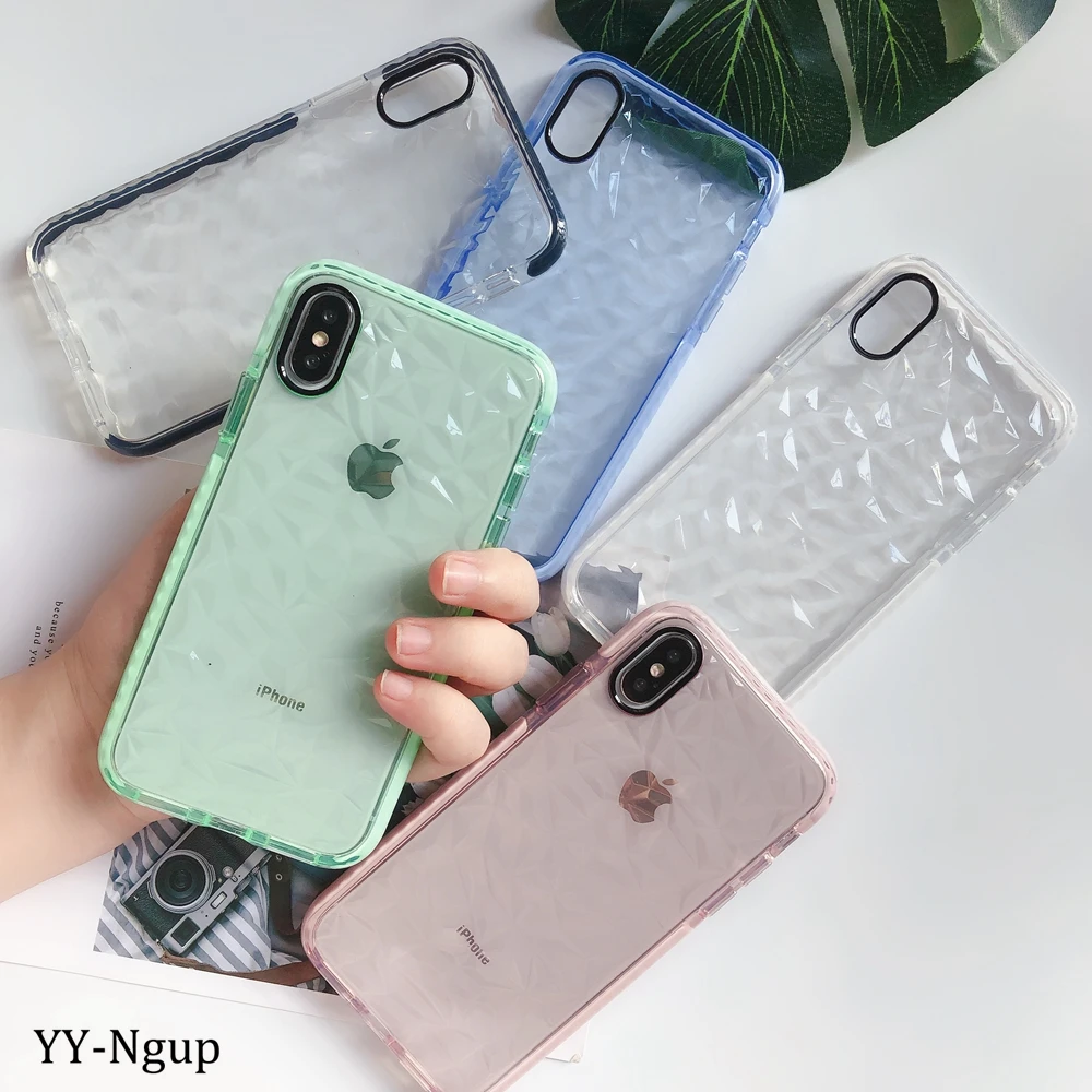 Shockproof Case for iPhone 5 5S SE XS Max Diamond Transparent Cover on Coque i Phone 6 6S 7 8 Plus X XR |