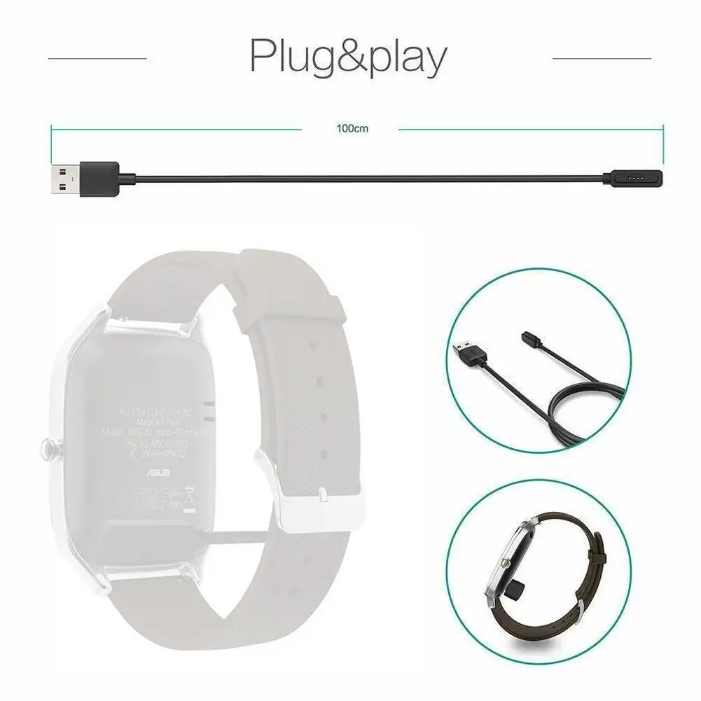 Hot Sell USB Magnetic Smart Watch Charging Cable Fast Charging Cable Data Charger Cable Cord For ASUS ZenWatch 2 Smartwatch
