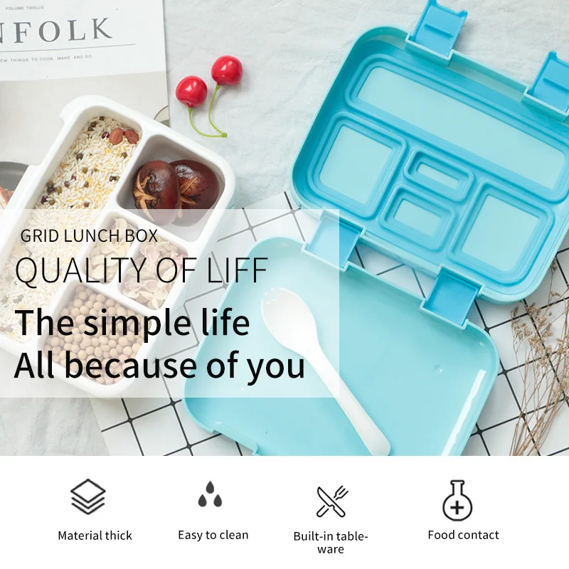 Пшеницы печь Bento Коробки для обедов Пикник суши фрукты Еда ящики хранения