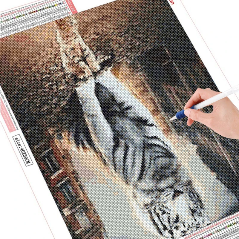 5D алмазная живопись сделай сам мультяшная круглая Алмазная вышивка картина