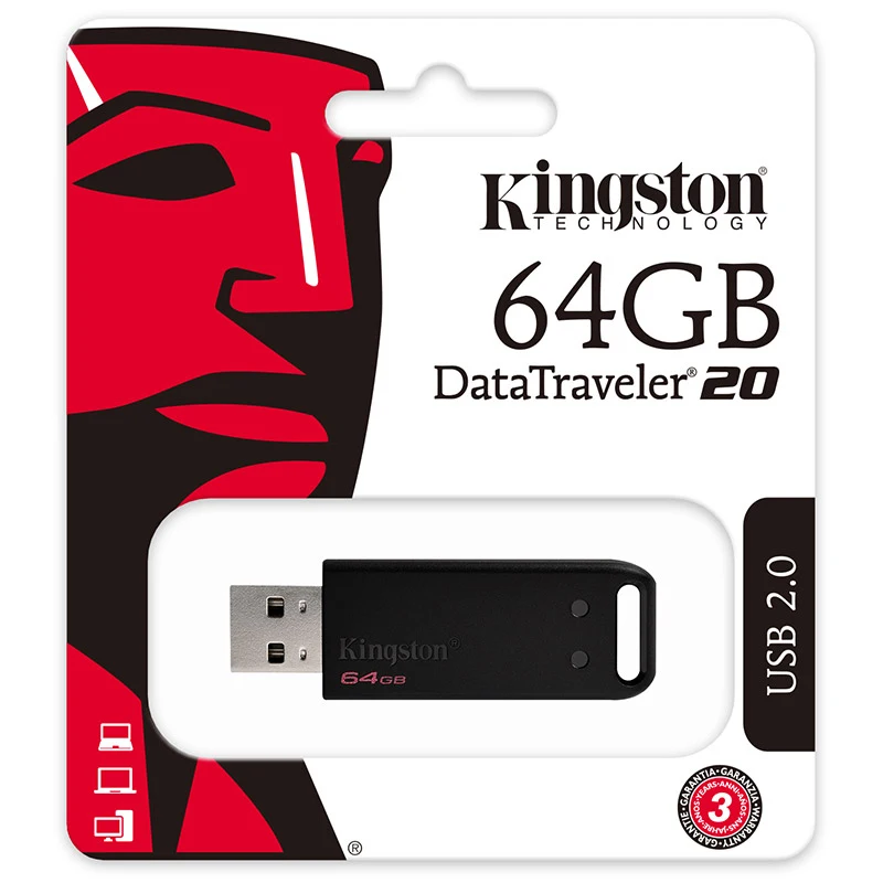 Kingston USB флеш накопитель 64 Гб USB2.0 качественная карта памяти Ручка Оригинал Флешка