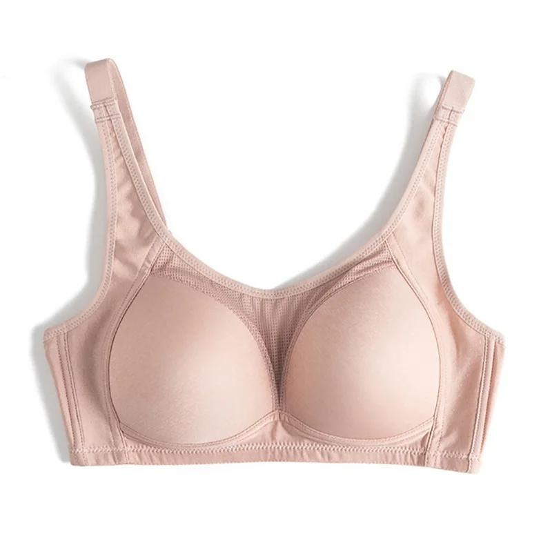 

Бюстгальтер для женщин среднего и пожилого возраста, бесшовный бюстгальтер большого размера без стальных колец, нижнее Белье для сна, дышащ...