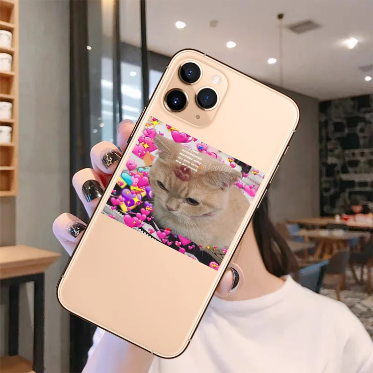 Super cute cat dog cartoon pink Heart shaped YOU&ampME Phone Cover FoR iPhone 11 Pro MAX SE2020 6 7 8Plus XR X XS Soft silicone | Мобильные