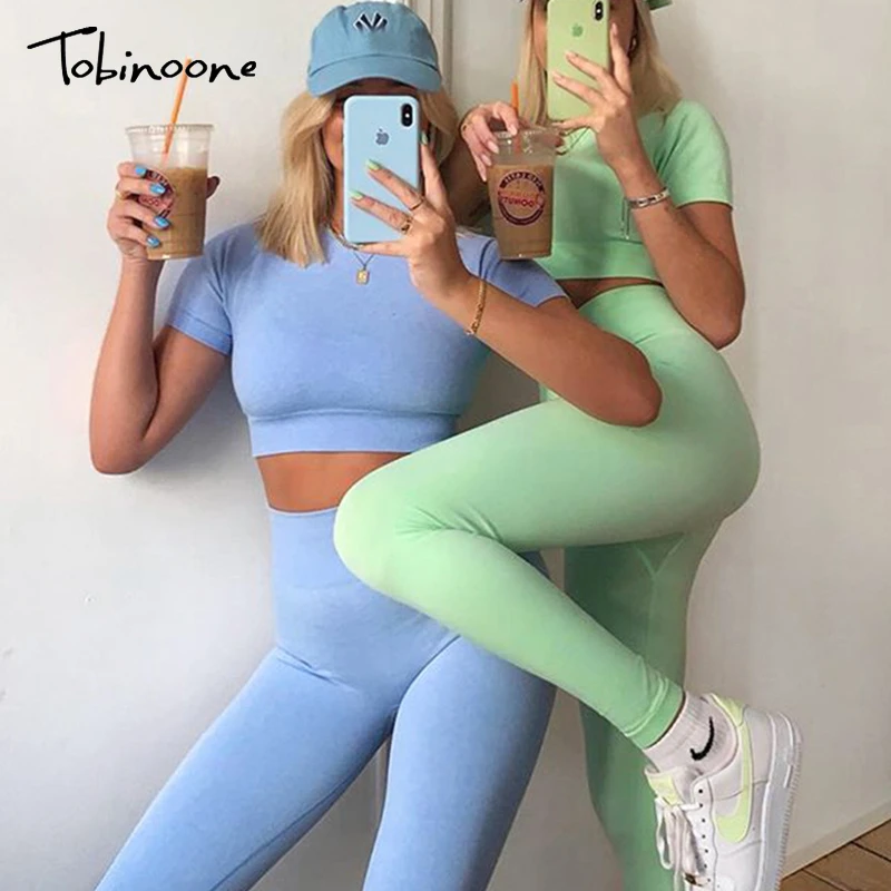 Tobinoone/Повседневная однотонная одежда Женский костюм из двух предметов Домашние