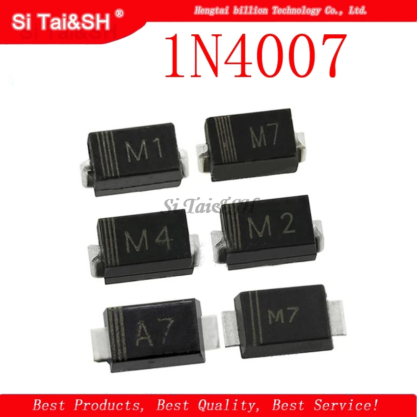 

8 значений 200 шт. M1 1N4007 M4 M7 SS14 SS16 SS24 SS34 RS1M пакет с электронными компонентами диод поверхностного монтажа Комплект Электронный diy Kit