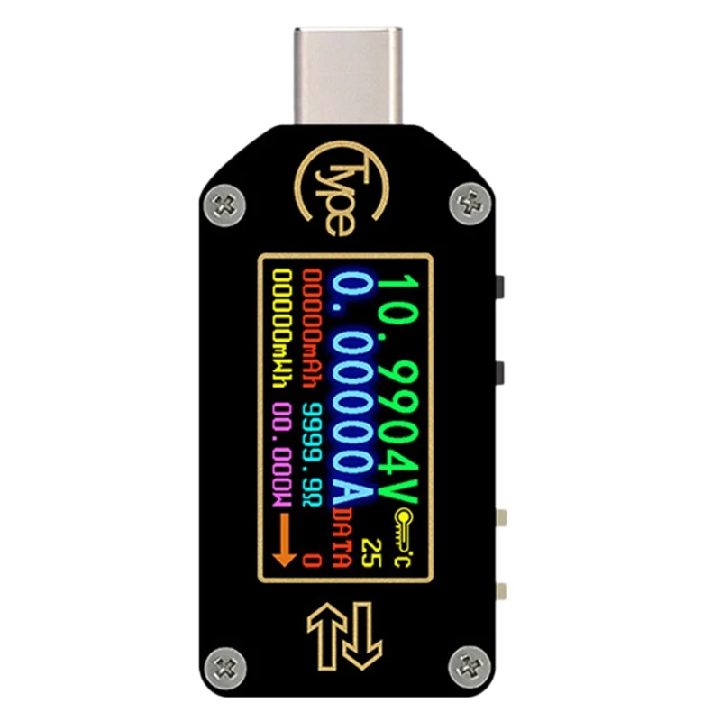 

TC66 Bluetooth Тип Type-C для быстрой зарядки PD детектор Цвет Тип экрана Тип-C Напряжение и измеритель величины тока PD измеритель емкости аккумулятор...