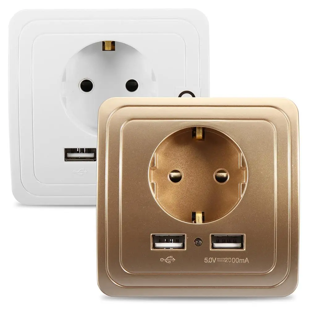 

Настенное зарядное устройство с двумя USB-портами, 1,5 А/2 А