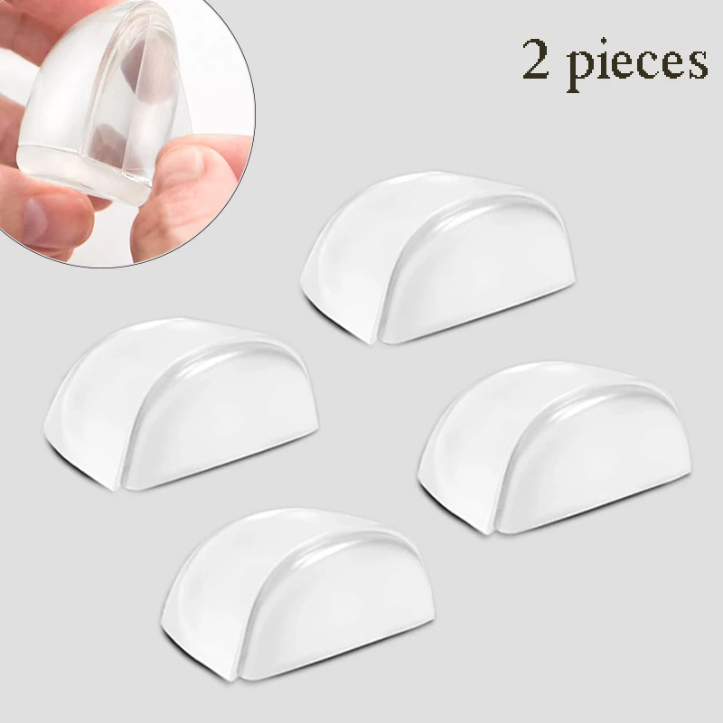 

2Pcs Acrylic No Need Punch Transparent Door Stopper Door Holder Home Doorstop Supply