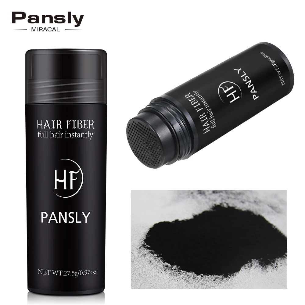 

PANSLY Keratin Hair Fiber Applicator Black Hair Building Fiber Styling Powder Hair Growth Extension Thinning Thickening 27.5g