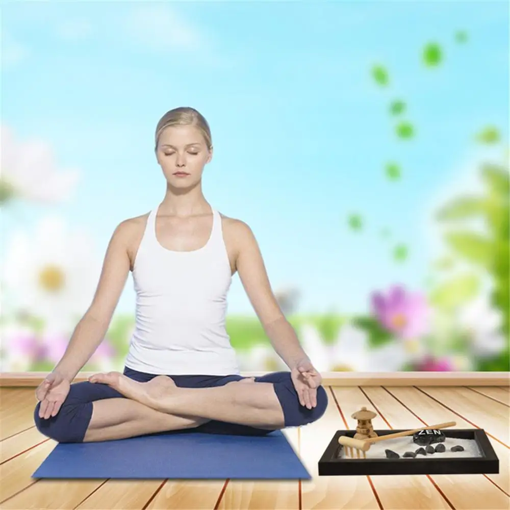 Искусно статуя Будды дзен сад песок медитация спокойный Релакс Декор набор