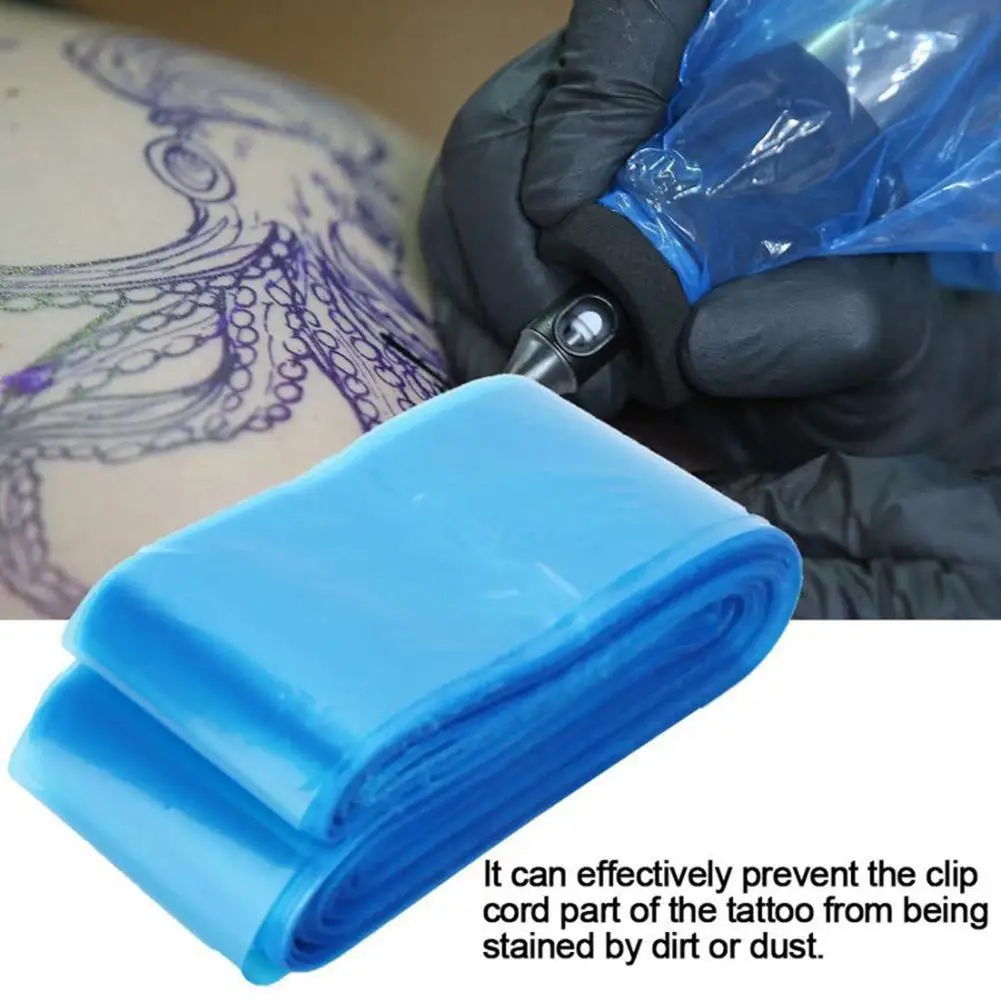 

100Pcs Disposable Blue Tattoo Clip Cord Sleeves Bags Covers Bags For Tattoo Machine Permanent Makeup Tattoo Accessory Durable