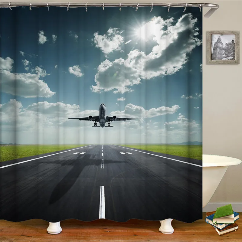 Мультяшный Паровозик с рисунком поезда занавеска для душа принадлежности ванной