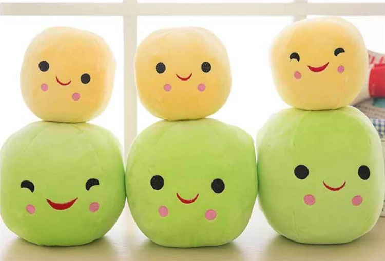 Моделирование Kawaii милый мультфильм Креативный гороховый стручок Подушка плюшевая игрушка мягкая ткань игрушки для детей Плюшевые Растения подарок на день рождения