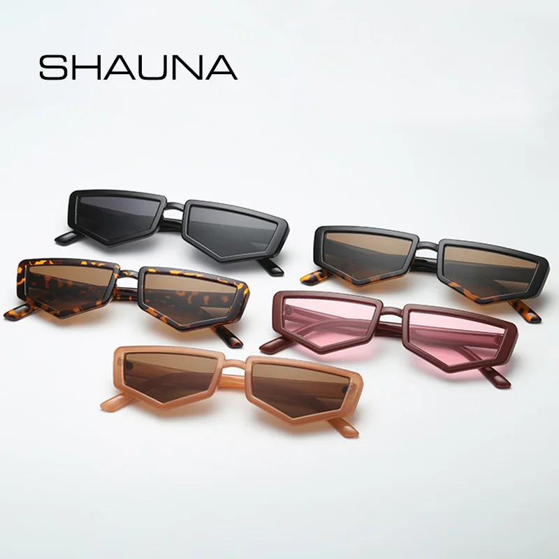 SHAUNA модные маленькие женские солнцезащитные очки кошачий глаз