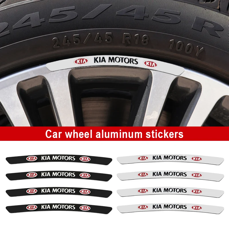 

4/8pcs Car Sticker Wheel Rims Racing Car Sticker For KIA Sportage R Stinger Sorento Certo Forte K2 K3 K5 Optima Auto Accessories