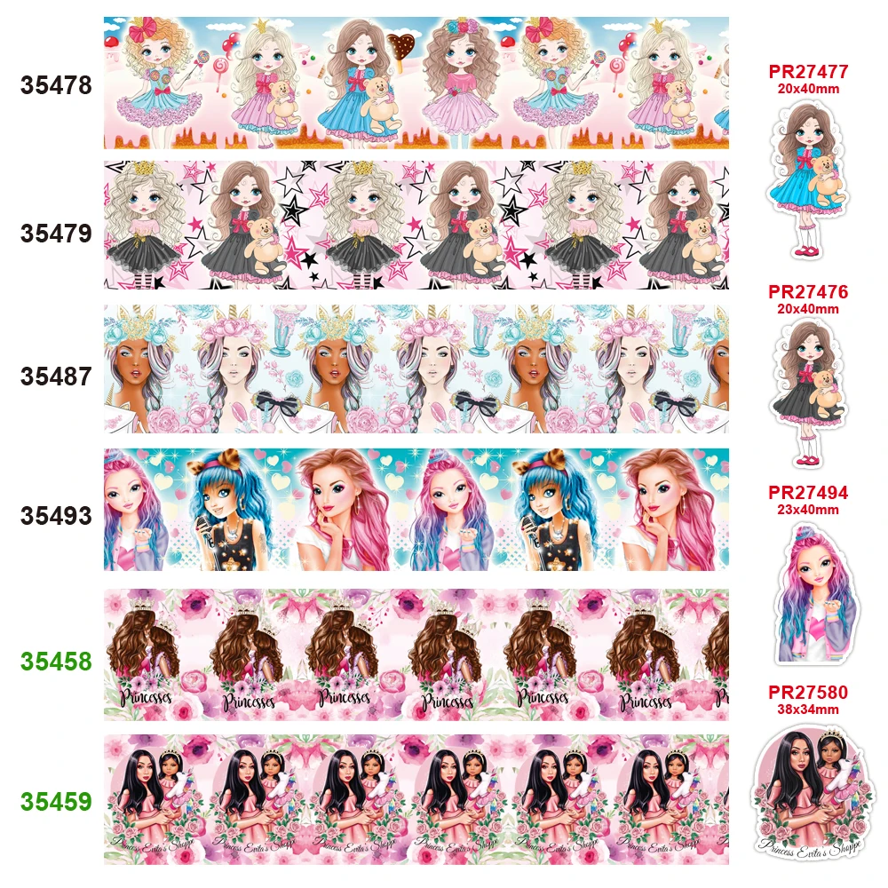 Товары для рукоделия корсажная лента с принтом персонажа мультфильма атласная 50