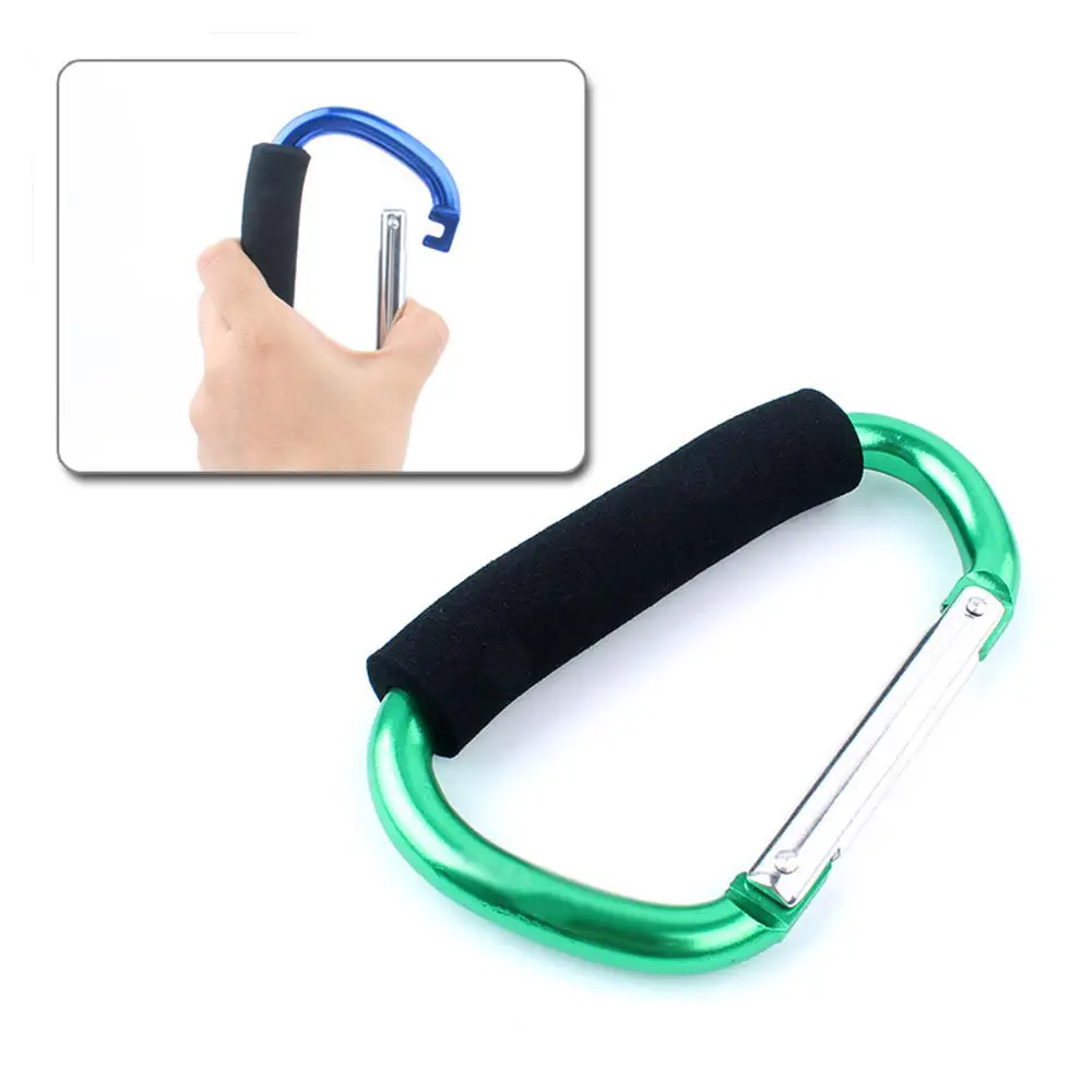 

2Pcs Outdoor Carabiner Large Aluminum Alloy Key Chain Backpack Large D-shaped Buckle Sponge Handle Giant Buckle