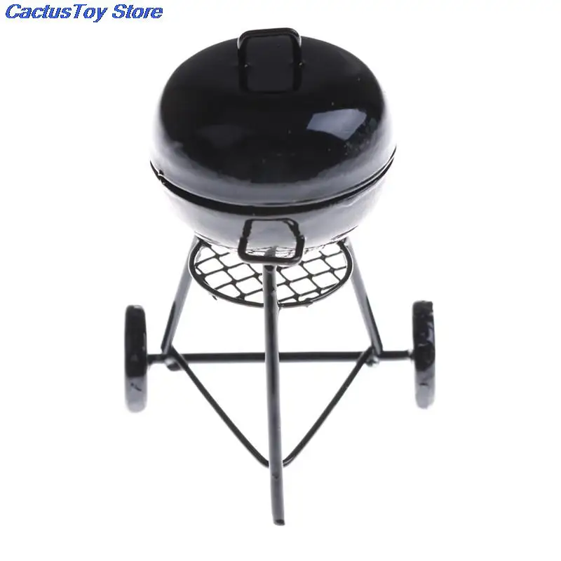 1PC 1:12 Black Metal BBQ Grill Dollhouse Garden Outdoor Miniature | Игрушки и хобби