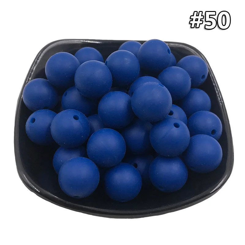 5PCS Beads 50 5 шт. Детские Силиконовые Прорезыватели 19 мм Пищевой бисер без БФА, силиконовый Прорезыватель для зубов DIY ювелирные изделия ожерелье аксессуары для кормления игрушки - Цвет: 5PCS Beads 50
