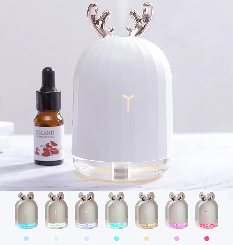 

220LM Household Air Humidifier Ultrasonic Air Humidifier usb Nebulizer Mini Essential Oil Diffuser LED Light Office Car