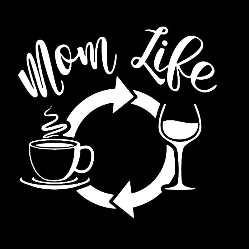 

16*15.5cm Coffee wine fun logo decal vinyl sticker New Style Hot Motorcycle SUVs Bumper Car Window Laptop Car Stylings