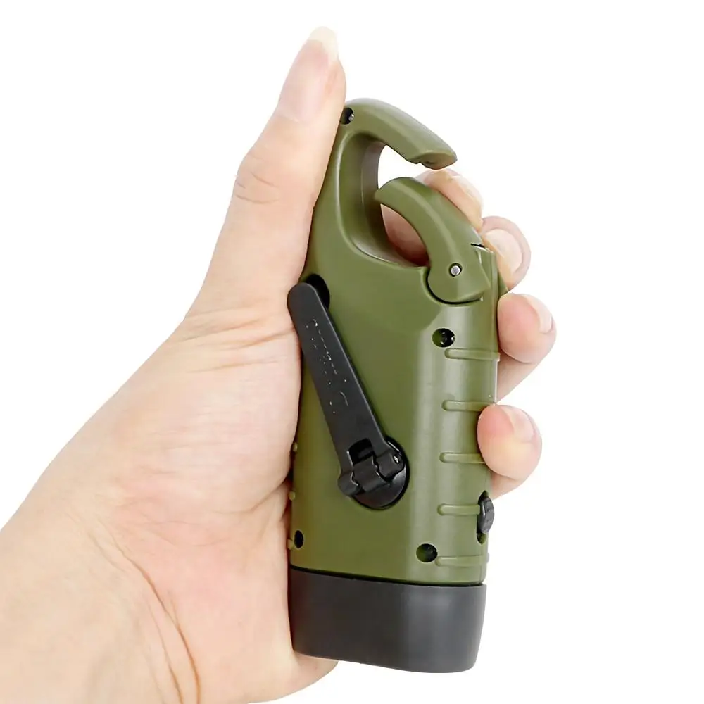 Portable LED Flashlight Hand Crank Dynamo Torch Lantern Professional Solar Power Tent Light for Outdoor Camping Mountaineering | Освещение