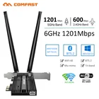 Wi-Fi 6E 3000 Мбитс трехдиапазонный PCIe беспроводной Wifi сетевой адаптер 2,4G5G6 ГГц Win10-64bit Wi-Fi Карта Bluetooth 5,2 PCI Express Wlan