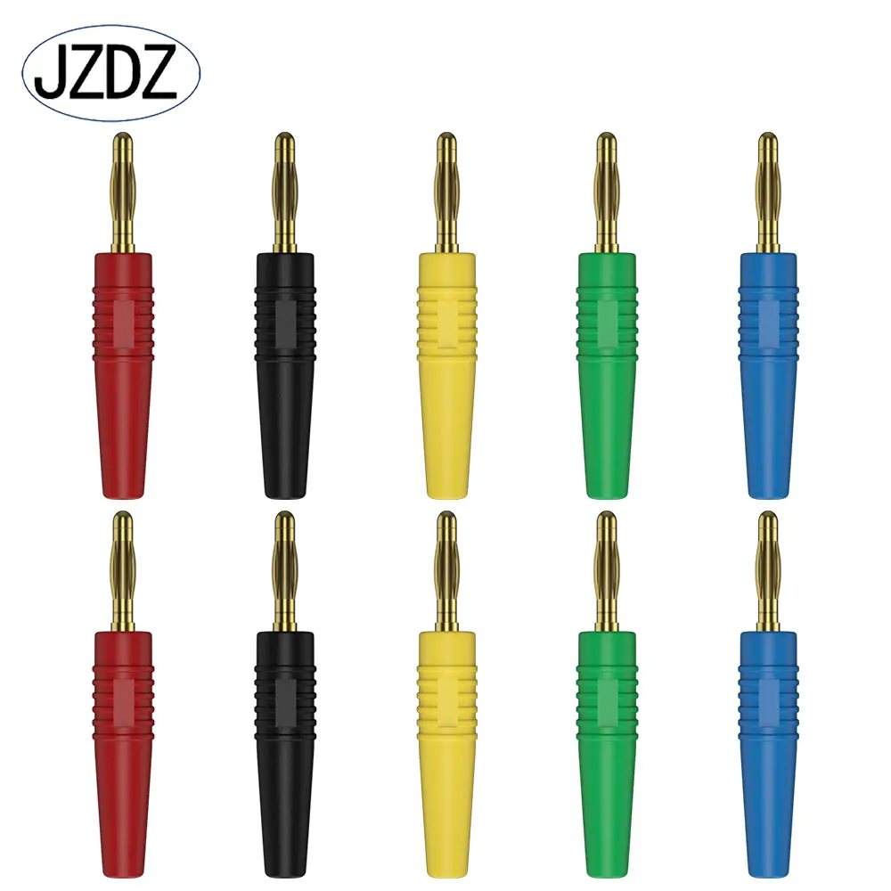 JZDZ 10 шт. 2 мм позолоченный штекер типа банан Электрический адаптер 5 цветов J.10005 |