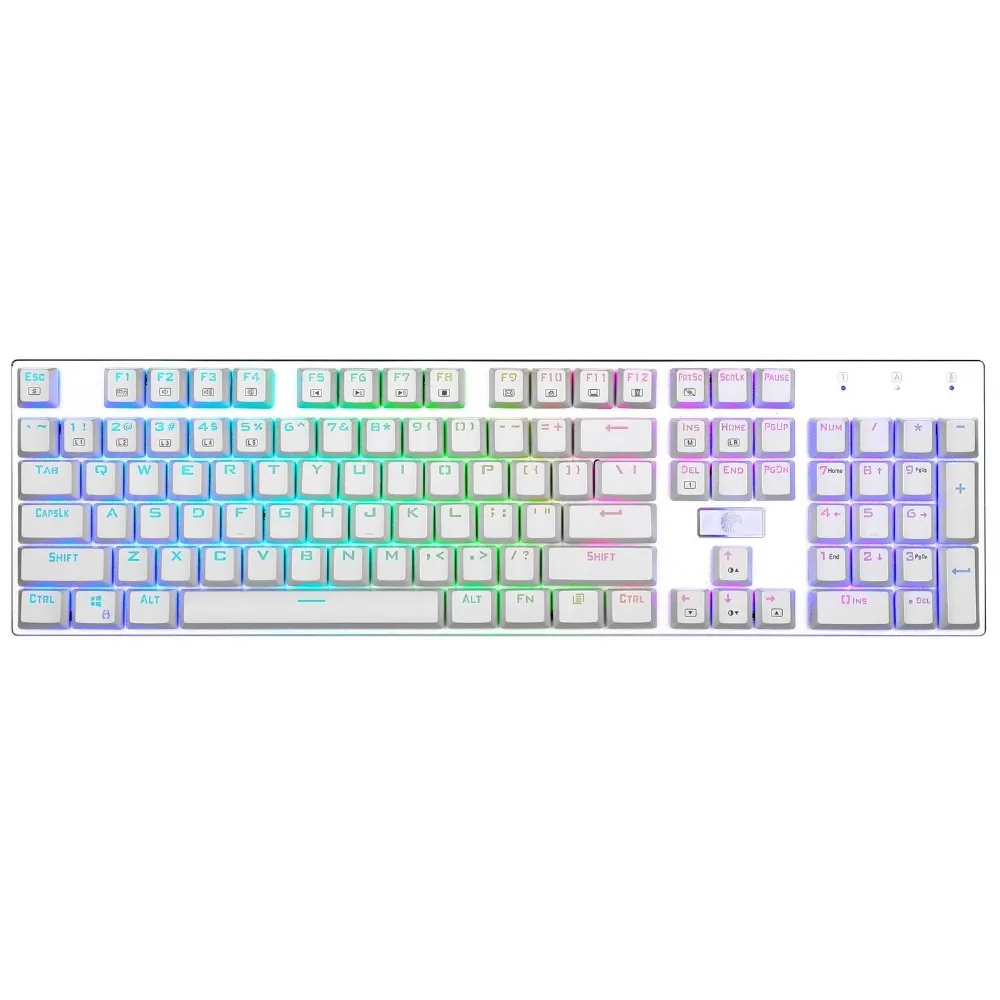 Механическая клавиатура Z88 RGB с коричневым переключателем Outemu 104, тактильная, не щелкающая алюминиевая игровая клавиатура для геймера