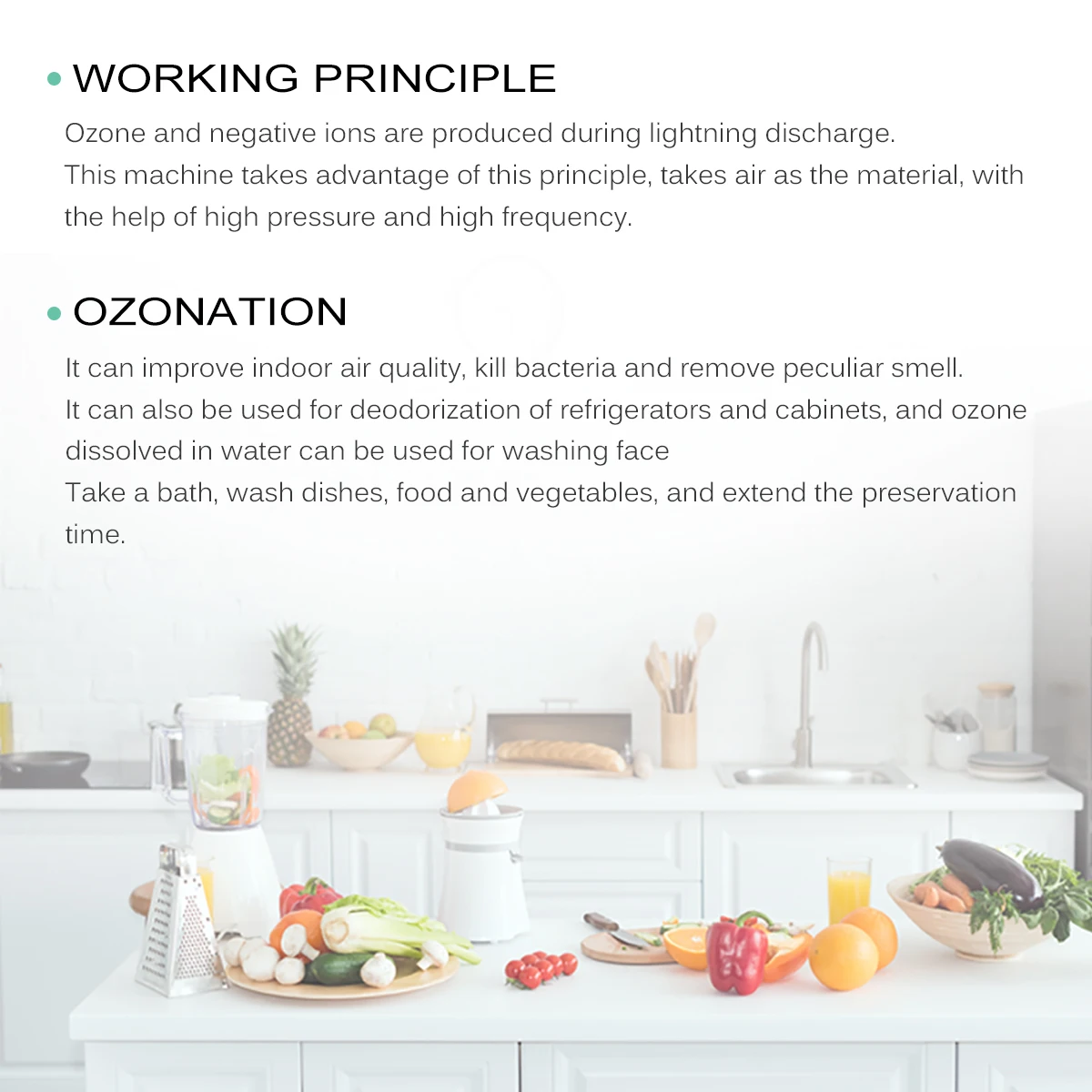 

Household Ozone Generator 600mg/h Ozonator Cleaning Machine Air Cleaner Air Purifiers for Vegetable Meat Air AC220V For Home