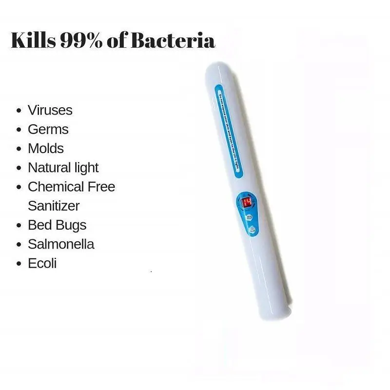 

Портативное УФ-дезинфицирующее средство для рук, фиолетосветильник палочка для уничтожения бактерий, антисептическое средство для путеше...